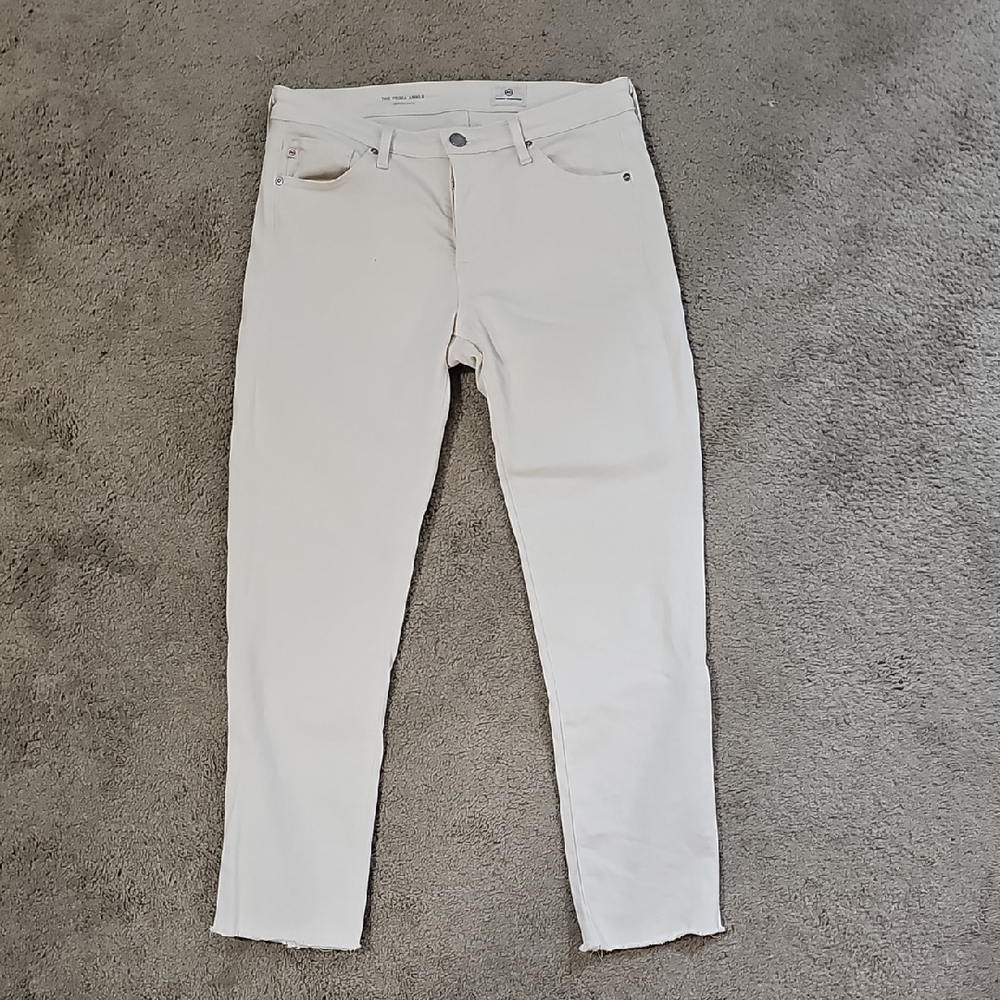AG Adriano Goldschmied Prima Cigarette-ankle Jean Off-White-Cream